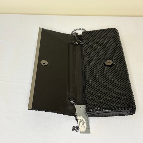 Jessica McClintock Evening Bag | Black Paillette | Dressy Clutch Handbag | NWT - Picture 5 of 9